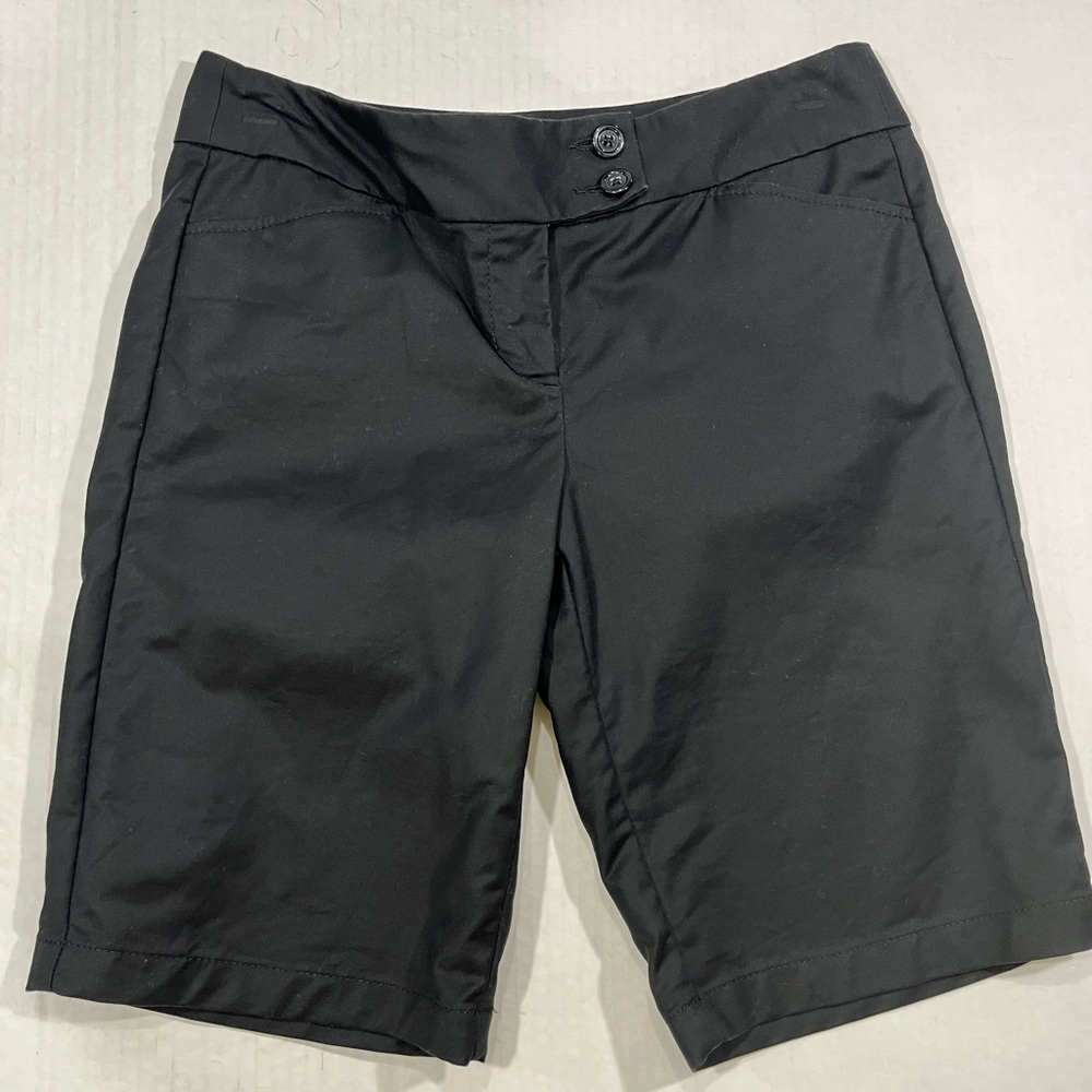 ANN TAYLOR SIGNATURE BLACK SHORTS - Picture 2 of 12